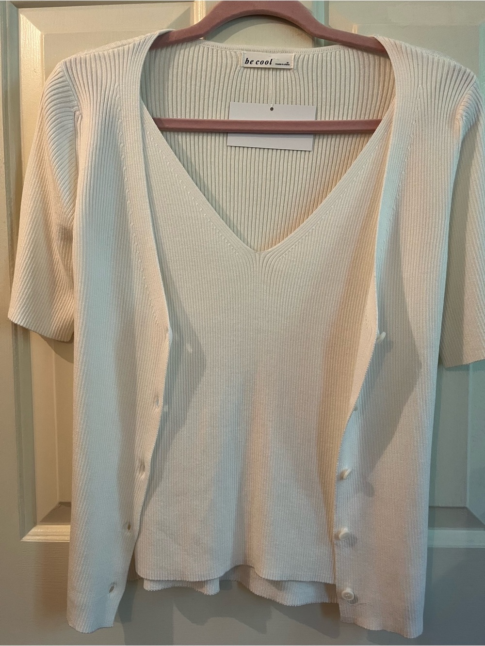 💖Tank & Cardigan Layered Ribbed Sweater💖 - Picture 11 of 16